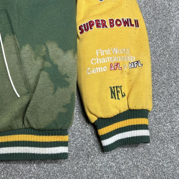 GREEN BAY PACKERS Vtg 1997 Letterman Varsity  Jacket Size XXL Super Bowl XXXI - Picture 8 of 16
